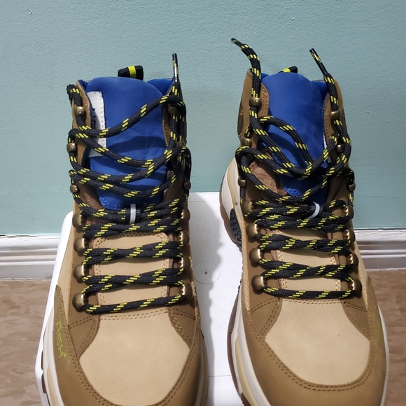 NIB ASH Alfa Alfa Mid-Top Suede Leather Platform Tan Hiking Sneakers Boots sz 41 - Picture 7 of 13